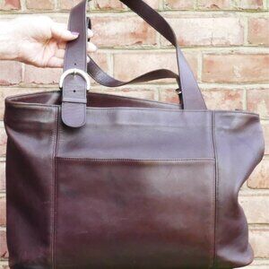 Vintage Coach Large Soho Tote Chocolate Brown Leather